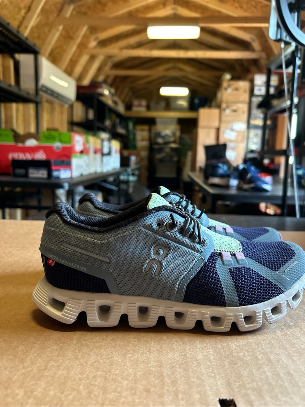 Women’s On Running Sneakers. Cobble/Flint. size 5.5